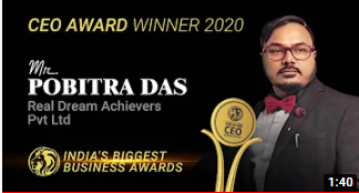 Mr. Pobitra Das WINNER OF INDIA 500 CEO AWARDS 2020
