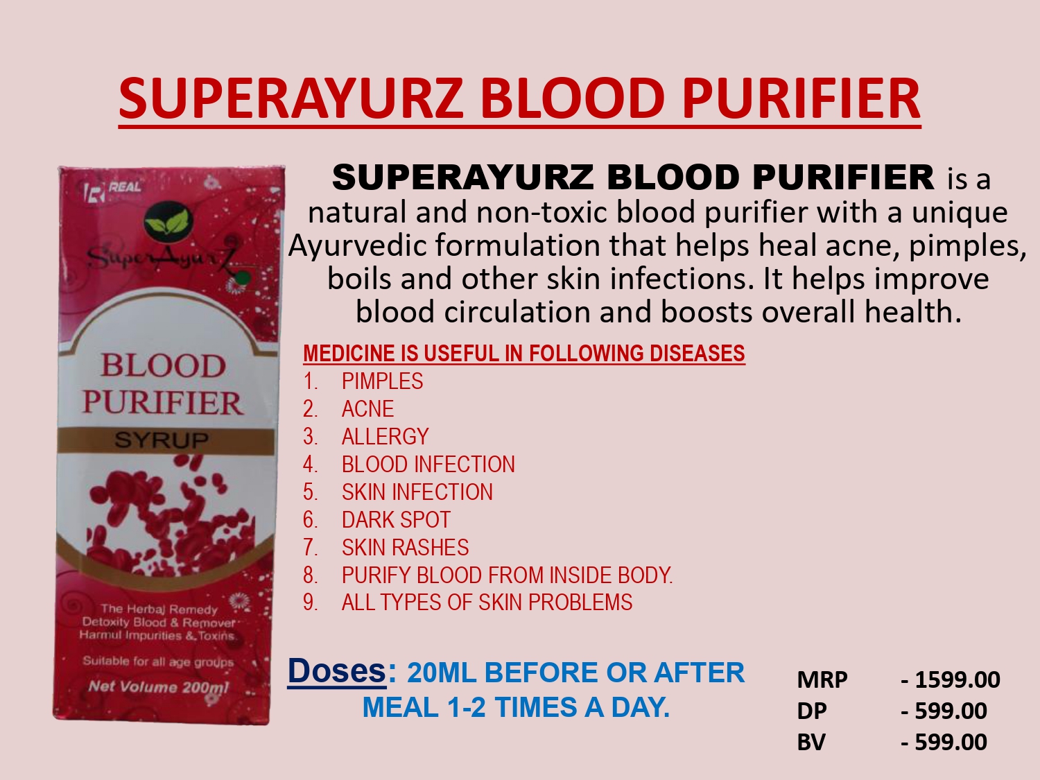 SUPER AYURZ PREMIUM BLOOD PURIFIER SYRUP