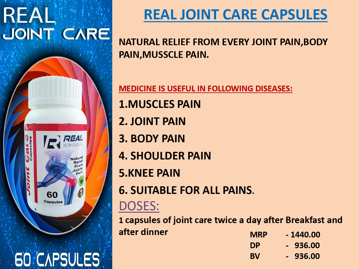 Real Joint Care capsules Qty 60