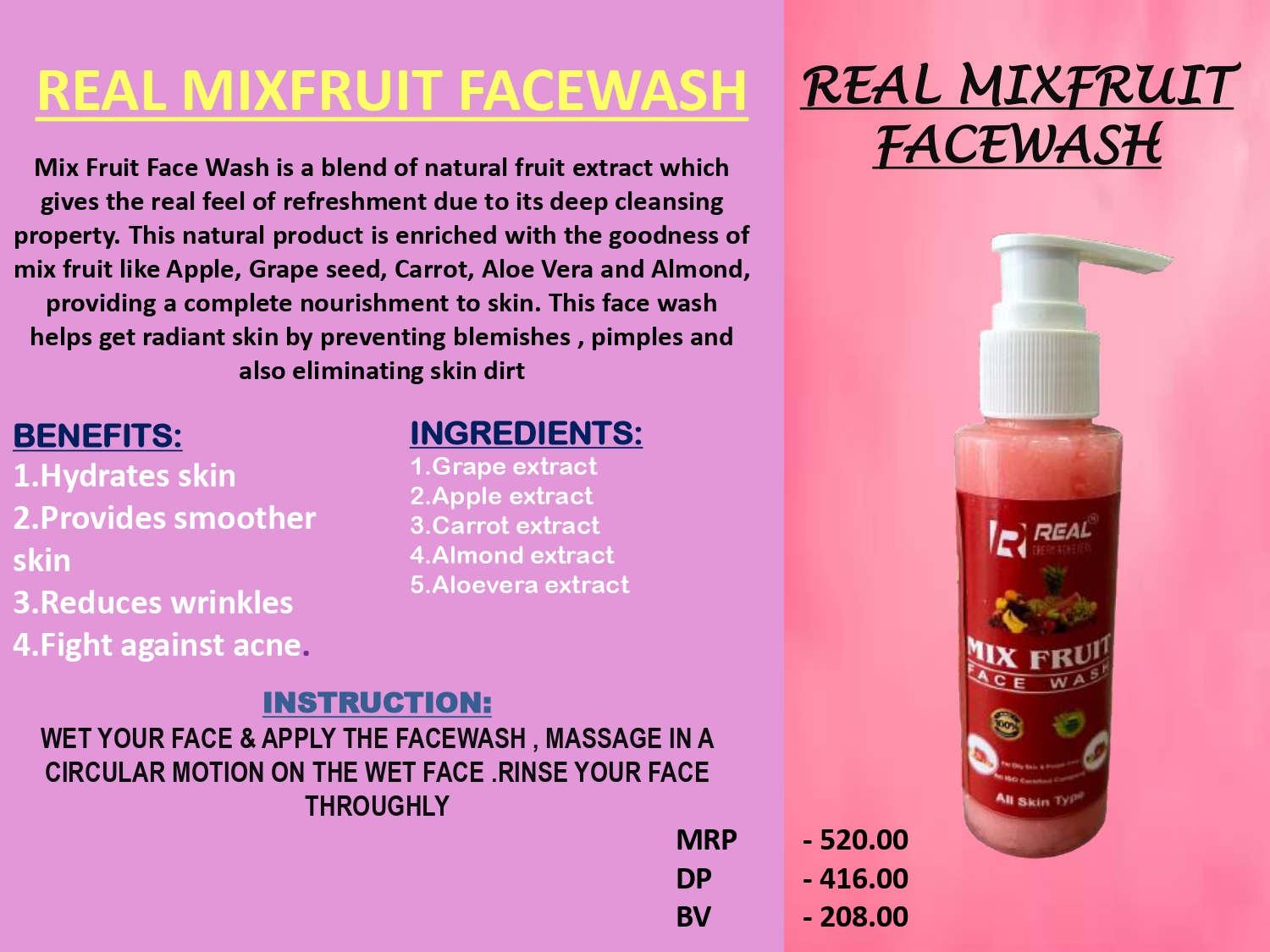 Real Mix Fruit Face Wash