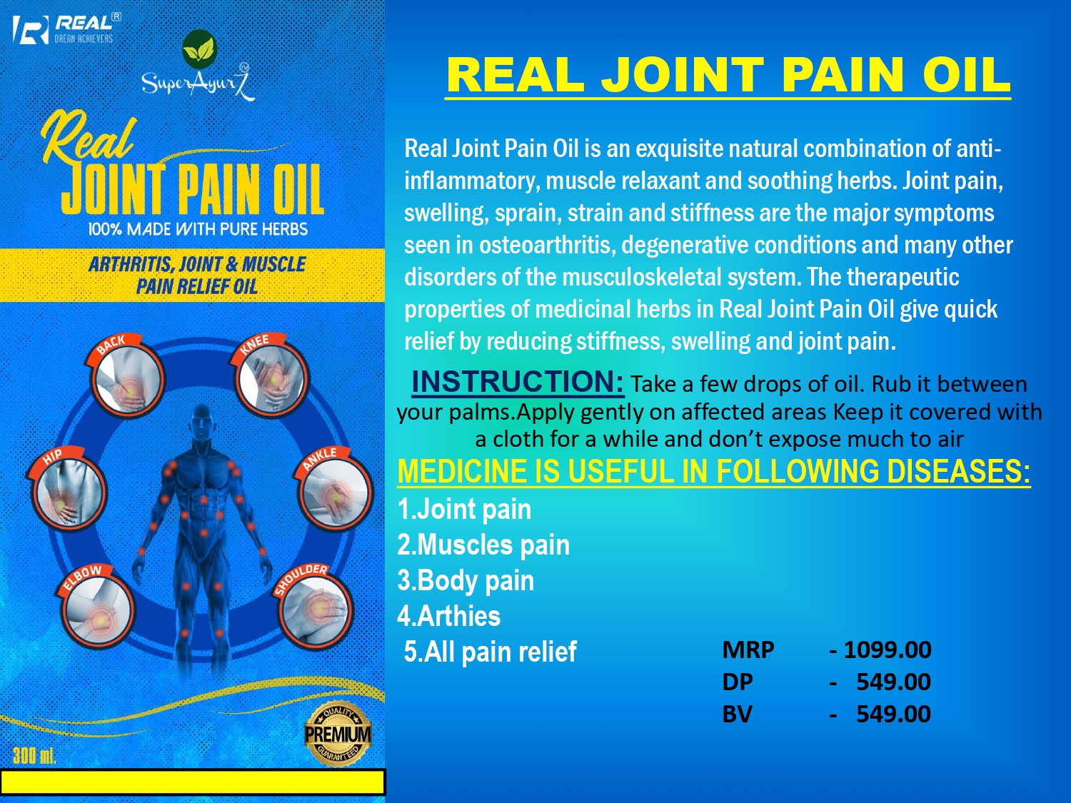SUPER AYURZ PREMIUM REAL JOINT PAIN OIL