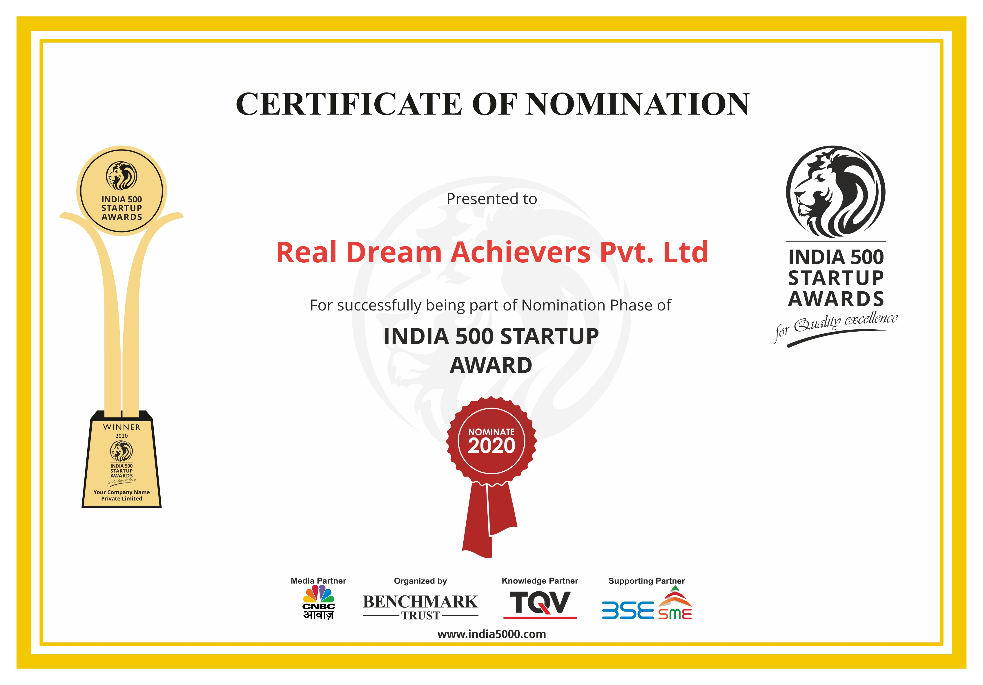 Company Award Gallery Real Dream Achievers 